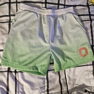 OVERTIME CLASSIC‎ GRADIENT MESH SHORTS Size Small Green/white